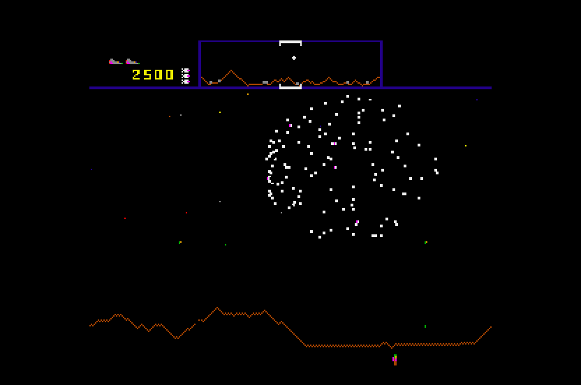 Defender atari screenshot